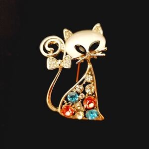 Cat Fashion Brooch